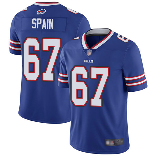 Men Buffalo Bills #67 Quinton Spain Royal Blue Team Color Vapor Untouchable Limited Player NFL Jersey